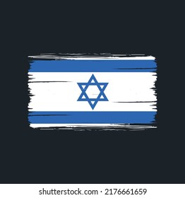 Israel Flag Brush. National Flag