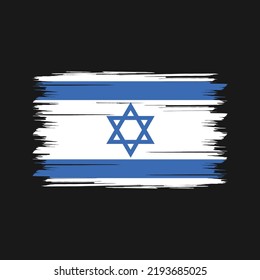 Israel Flag Brush. National Flag