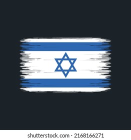 Israel Flag Brush Strokes. National Flag