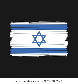 Ilustración del vector del pincel de bandera de Israel