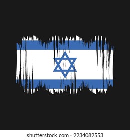 Israel Flag Brush Vector Illustration