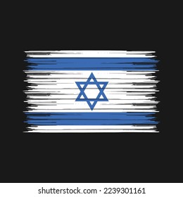 Israel Flag Brush Vector Illustration