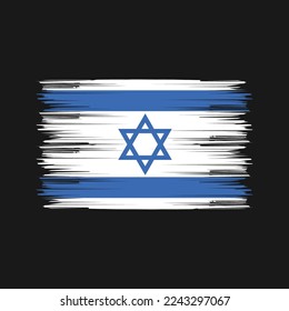 Israel Flag Brush Vector Illustration