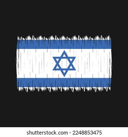 Israel Flag Brush Vector Illustration