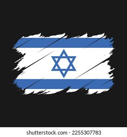 Ilustración del vector del pincel de bandera de Israel