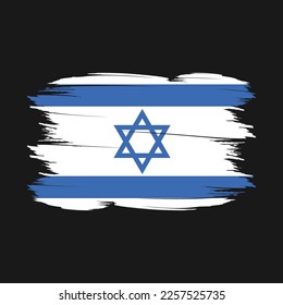 Israel Flag Brush Vector Illustration