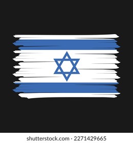 Israel Flag Brush-Vektorgrafik