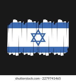 Israel Flag Brush-Vektorgrafik