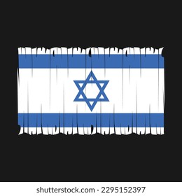 Israel Flag Brush Vector Illustration