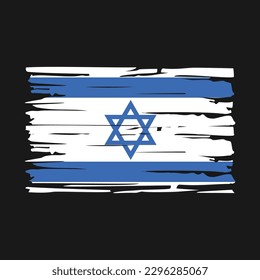 Israel Flag Brush Vector Illustration