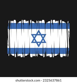 Ilustración del vector del pincel de bandera de Israel