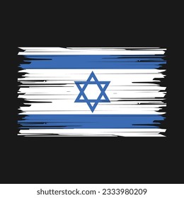 Israel Flag Brush Vector Illustration