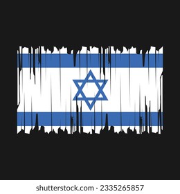 Israel Flag Brush Vector Illustration