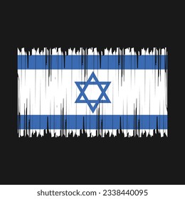 Ilustración del vector del pincel de bandera de Israel
