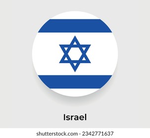 Israel-Flaggenblase kreisrund um die Form Symbol Vektorgrafik