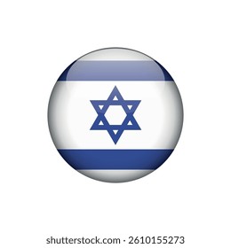 Israel Flag Circle Vector Template