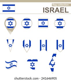 Israel Flag Collection, 12 versions