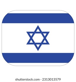 Israel Flag. Flag of Israel in design shape 