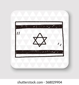 Israel flag doodle