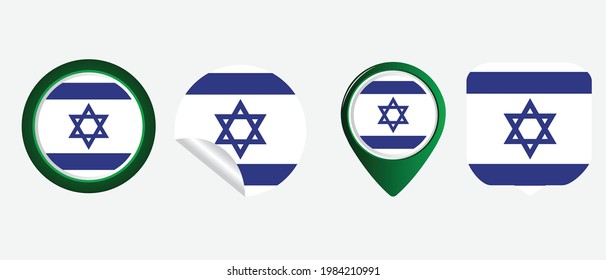 Israel flag. flat icon symbol vector illustration