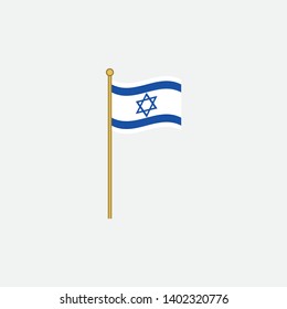 Israel flag graphic element Illustration template