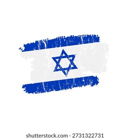 Bandeira de Israel com efeito grunge - ilustração vetorial