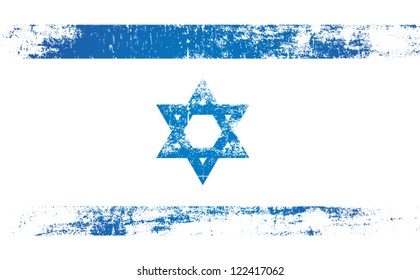 israelische Flagge mit Grunge-Stil