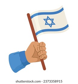 israel flag in hand design