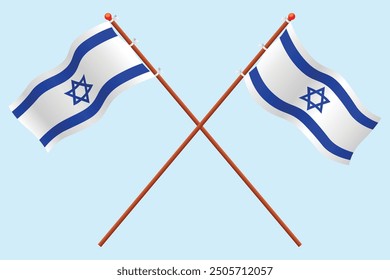 Israel Flag icon illustration. For education about the country of Israel and a symbol of concern for Israel.