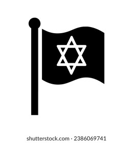 israel flag icon illustration vector isolated