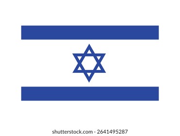Israel Flag Icon – Official National Flag of Israel in Flat Vector Style with Standard Colors and Proportions.