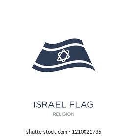 Israel Flag icon. Trendy flat vector Israel Flag icon on white background from Religion collection, vector illustration can be use for web and mobile, eps10