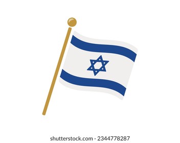 Israel flag icon vector illustration