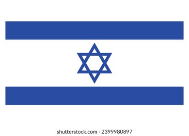 israelische Flagge; Symbolvektorgrafik.
