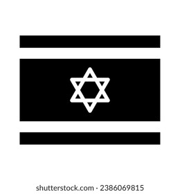 vector de icono de la bandera de israel aislado