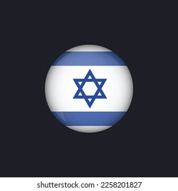 Israel flag icon,Round Israel flag icon vector isolated,Israel flag button.