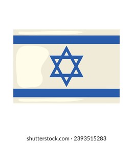 israel flag illustration vector isolated