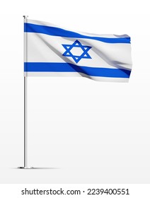 Israel flag isolated on white background. EPS10 vector