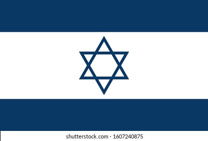 Israel Flag isolated. Vector illustration. 
