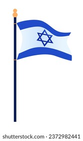 Israel flag - modern flat design style single isolated image