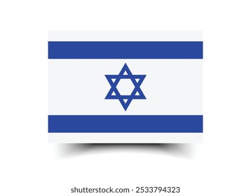 Bandeira de Israel cores oficiais e proporção digital vetor ilustração