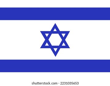 Israel flag. Official colors and proportions.