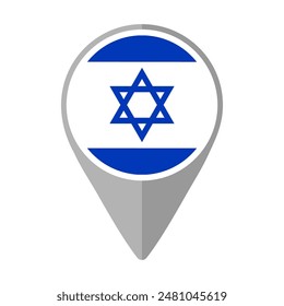 Israel Flag on Location Pin