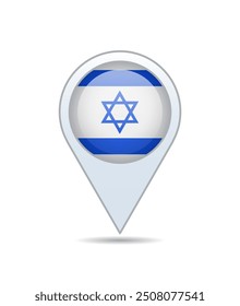 Israel - flag pin for map. Vector illustration.