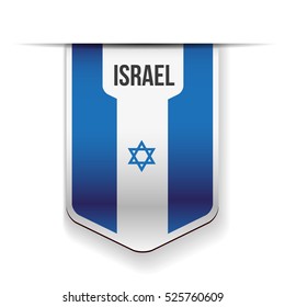 Israel flag ribbon vector