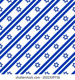 israel flag seamless pattern. vector illustration. print, book cover, wrapping paper, decoration, banner, etc