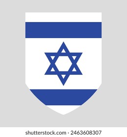 Bandera de Israel en forma de escudo