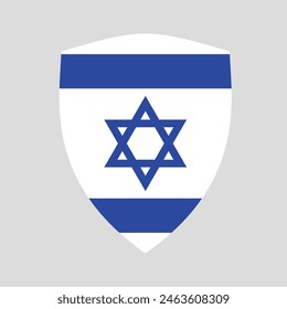 Israel Flag in Shield Shape Frame