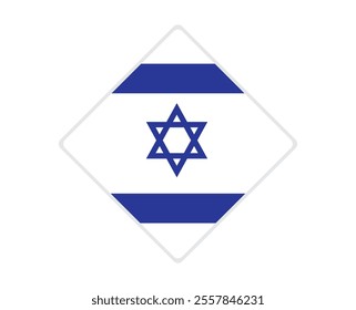 Israel flag square shaped. vector