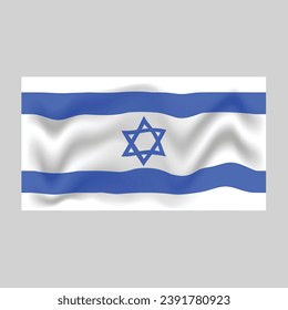 Israel flag stock vector illustration